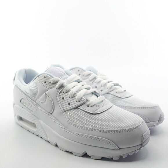 Nike Air Max 90 Triple White Sneakers CQ2560-100 Womens Size 9 - Picture 7 of 11